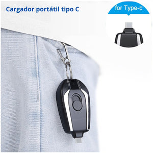 LLAVERO CARGADOR PORTATIL PARA CELULAR TIPO C